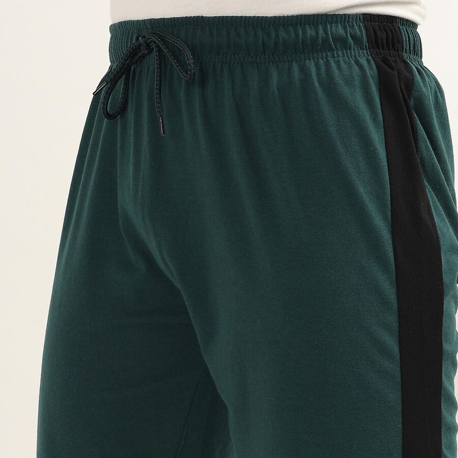 Men's Deep Forest Green Regular Fit Jamaican Shorts, Dark Green, large