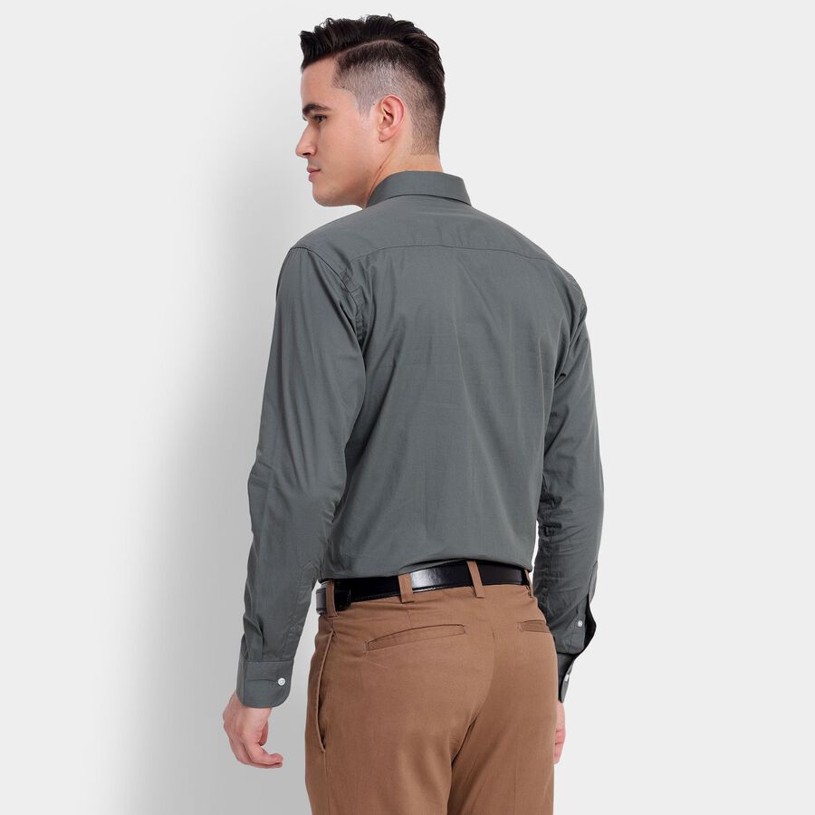 Men's 100% Cotton Formal Shirt, गहरा हरा, large image number null