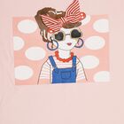 Girls' 100% Cotton T-Shirt, Light Pink, small