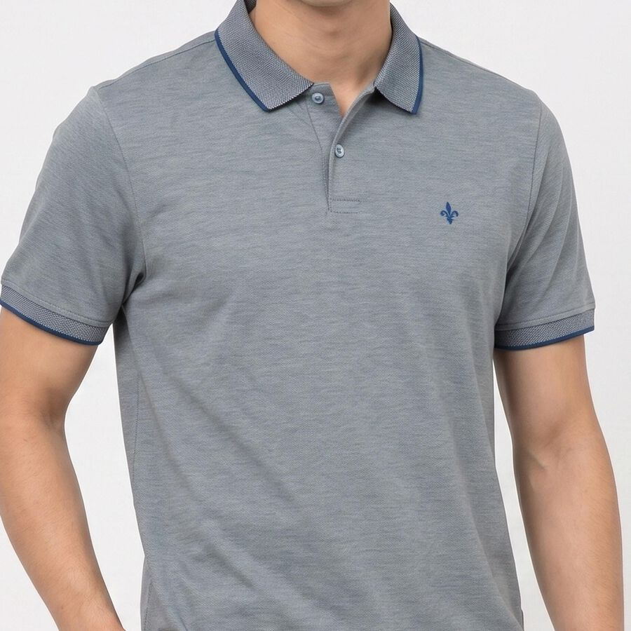 Men's Dark Blue Polo Neck Polo T-Shirt, Dark Blue, large