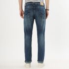 Men's Stonewashed Blue Slim Fit Jeans, गहरा नीला, small image number null