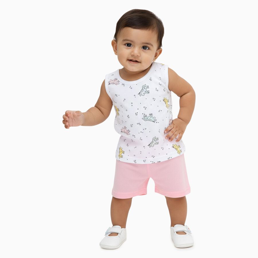 Infants' Short Set, White, large image number null
