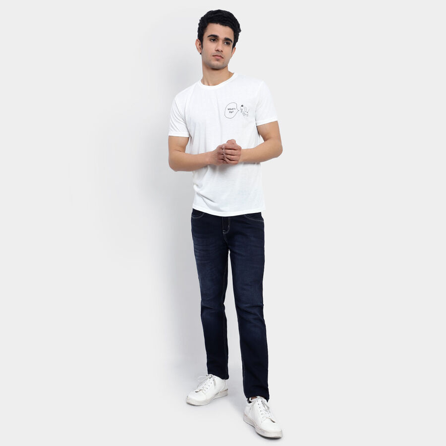 Round Neck T-Shirt, White, large image number null
