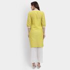 Ladies' 100% Cotton Kurta Pyjama Set, पीला, small image number null