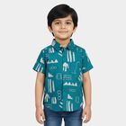 Boys' Casual Shirt, मध्यम नीला, small