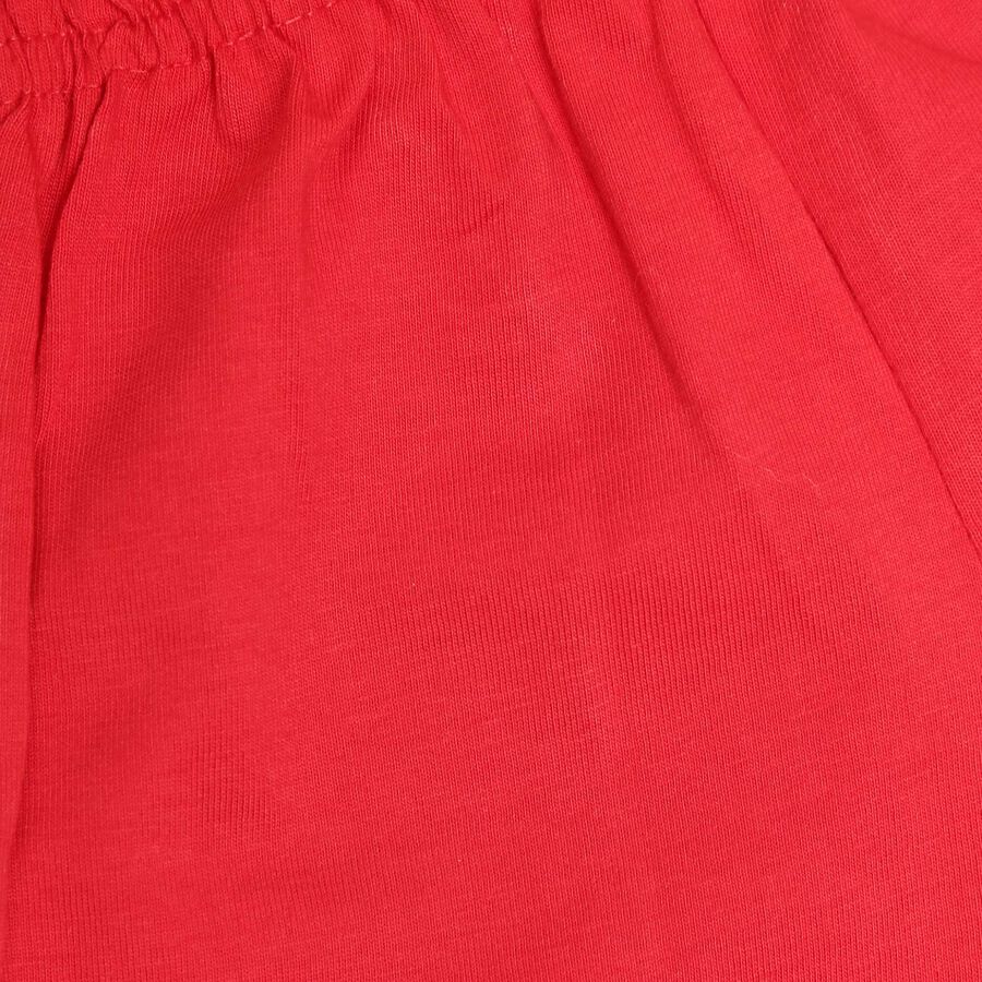 Infants Cotton Stripes Baba Suit, Red, large image number null