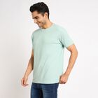 Men's Round Neck Half Sleeves T-Shirt , Aqua, small image number null
