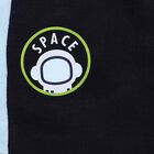 Boys' Navy Blue Space Print Elastic Waist Pyjama, नेवी ब्लू, small image number null