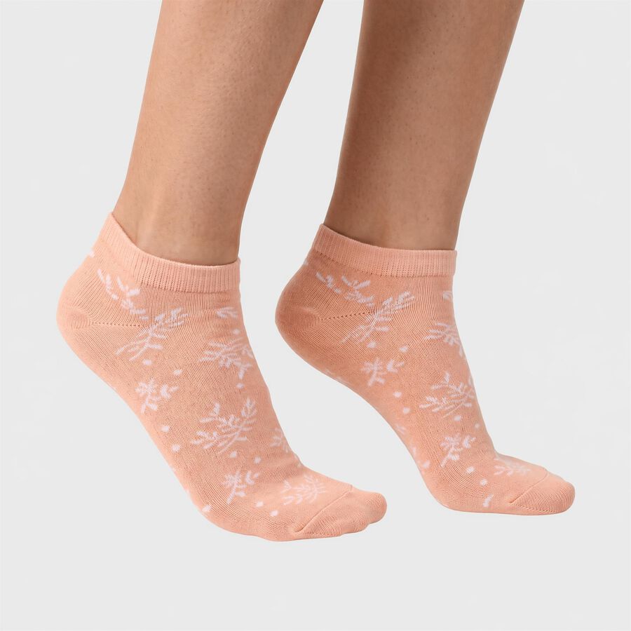 Women's Assorted Regular Fit Printed Pack of 3 Socks, Assorted, large