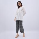 Women's Black and White Printed Wide-Leg Palazzos, काला, small image number null
