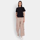 Ladies' 100% Cotton Round Neck T-Shirt, Black, small image number null