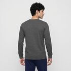 Men's Charcoal Long Sleeve Thermal, चारकोल, small