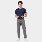Men's Grey Straight Fit Washed Jeans, हल्का ग्रे, small