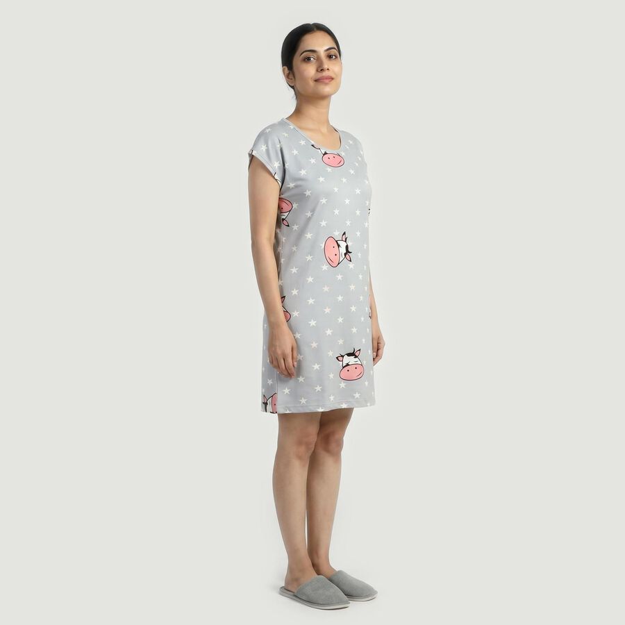 Women's Light Blue Minimalist Nighty, Light Blue, large