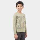 Boys Green Round Neck Regular Boys T-Shirt, Light Green, small