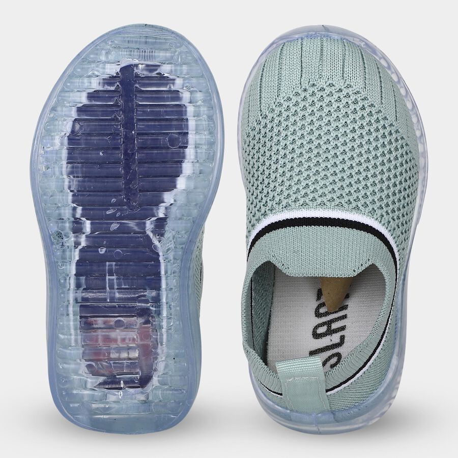 Girls' Mint Green Slip-On Sneakers, Green, large