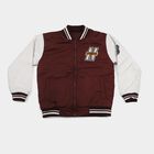 Boys Maroon Varsity Jacket, Maroon, small
