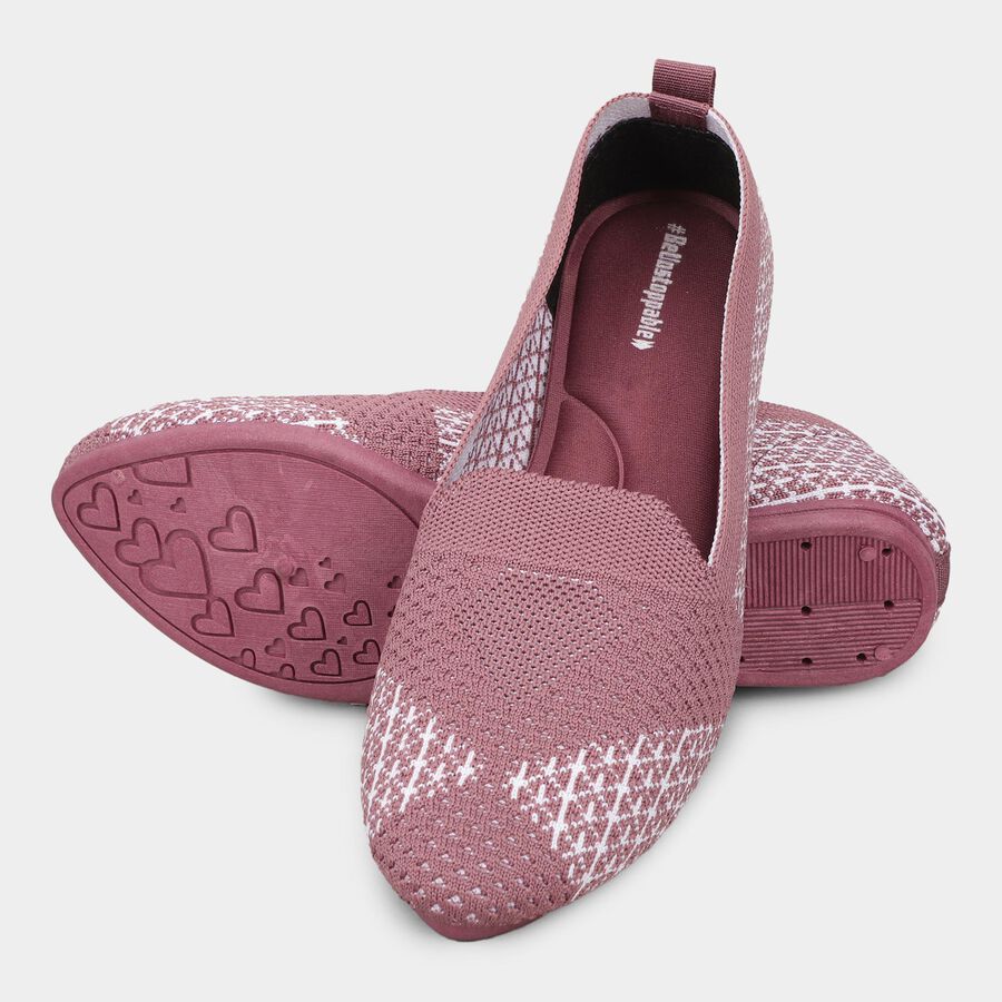 Women's Dusty Rose Pink Slip-On Casual Shoes, गुलाबी, large