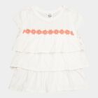 Girls Solid T-Shirt, Off White, small image number null