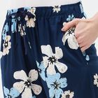 Women's Soft Lavender Purple Relaxed Fit Pyjama, नेवी ब्लू, small