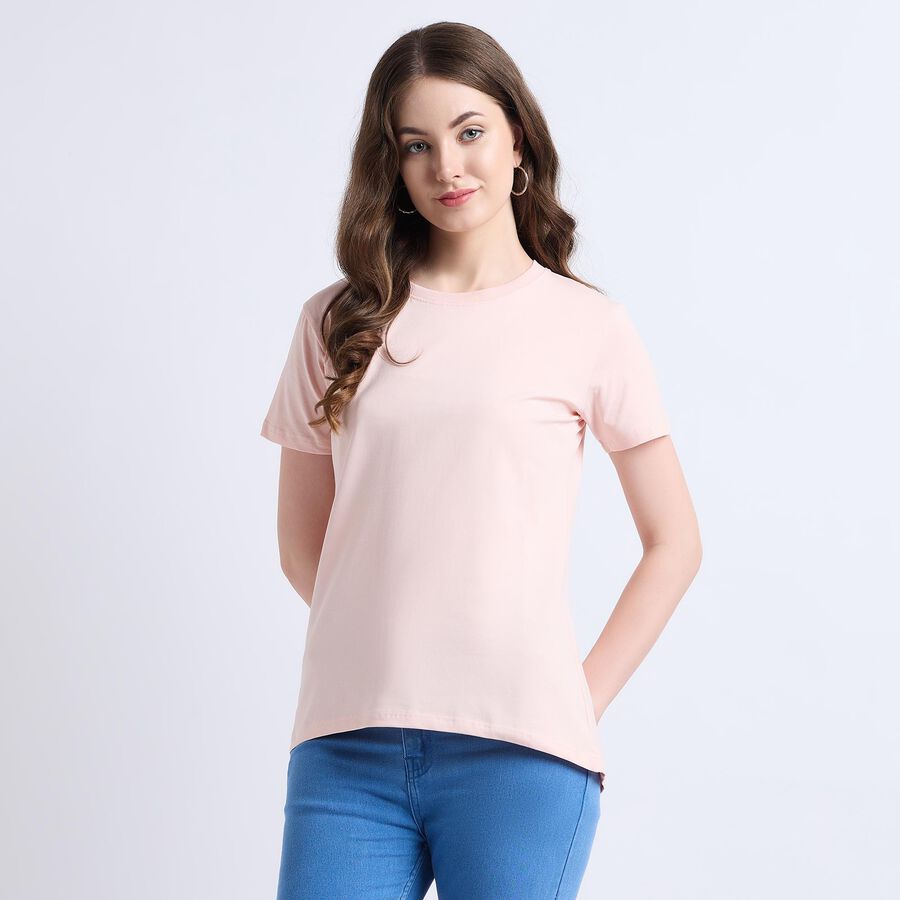 Ladies' Round Neck T-Shirt , Light Pink, large image number null