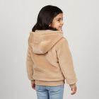Girls Light Beige Hooded Casual Jacket, गहरा पीला, small image number null