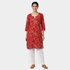 Women's Red Kurta, लाल, small