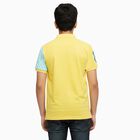 Boys Mustard Yellow Cotton Round Neck Casual T-Shirt, Yellow, small