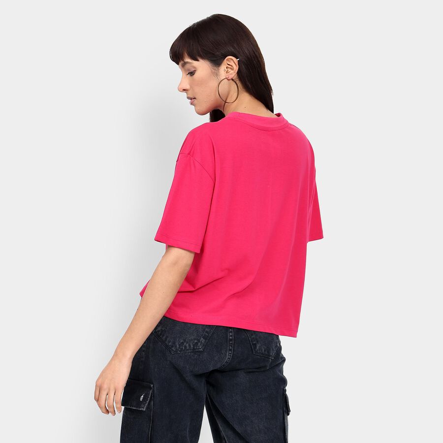 Ladies' Round Neck T-Shirt , रानी (फ्यूशिया), large image number null