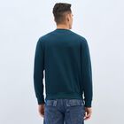 Men's Dark Teal Crew Neck Casual Sweatshirt, Teal Blue, small image number null