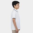 Boys White Polo Neck Polo Boys T-Shirt, Off White, small