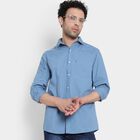 Cotton Printed Casual Shirt, Mid Blue, small image number null
