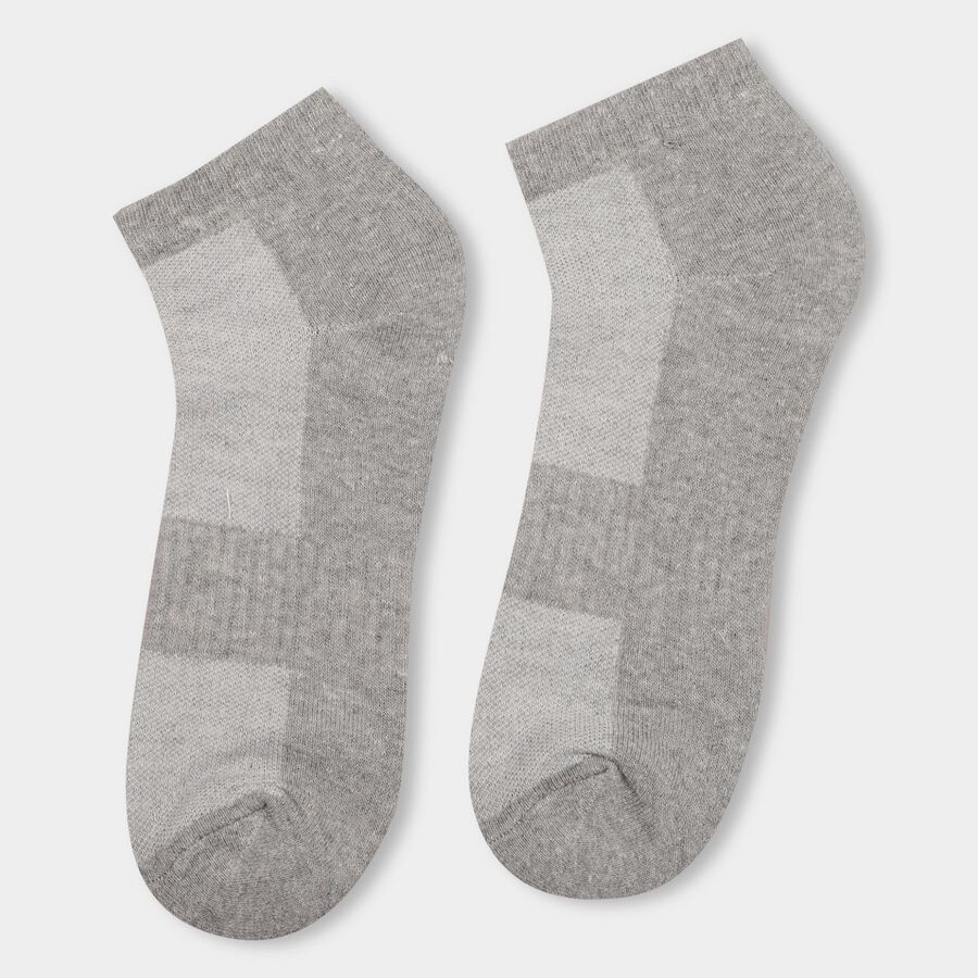 Men's Socks (Pack of 3), Melange Light Grey, large image number null