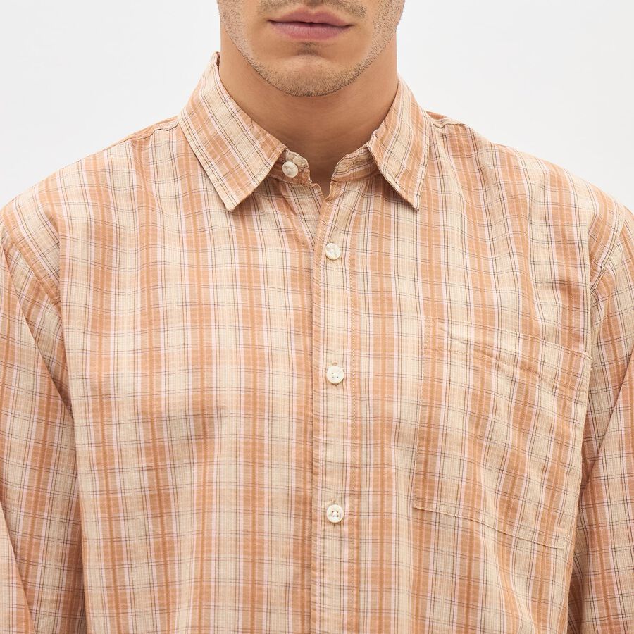 Men's Casual Shirt , Peach, large image number null