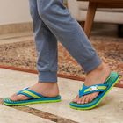 Kids Blue Buckle Strap Flip-Flop Slippers, टील ब्लू, small