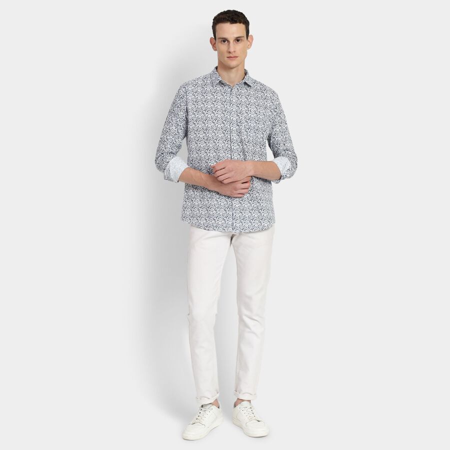 Men's 100% Cotton Casual Shirt, सफ़ेद, large image number null