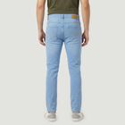 Men's Light Blue Slim Fit Classic 5-Pocket Jeans, Ice Blue, small