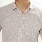Men's Muted Beige Cotton Regular Collar Casual Shirt, गहरा पीला, small image number null