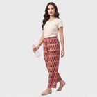 Women's Wine Regular Fit Printed Palazzos, Wine, small