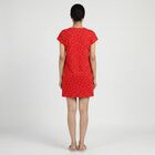 Women's Red Minimalist Nighty, लाल, small