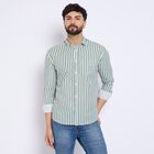 Men's 100% Cotton Casual Shirt , गहरा हरा, small