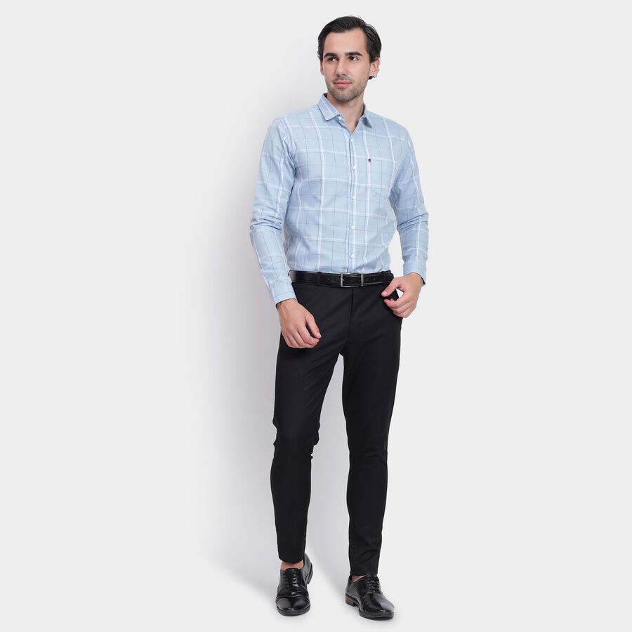 Men's 100% Cotton Casual Shirt, हल्का नीला, large image number null