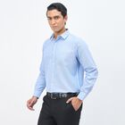 Men's Light Blue Spread Collar Formal Shirt, हल्का नीला, small