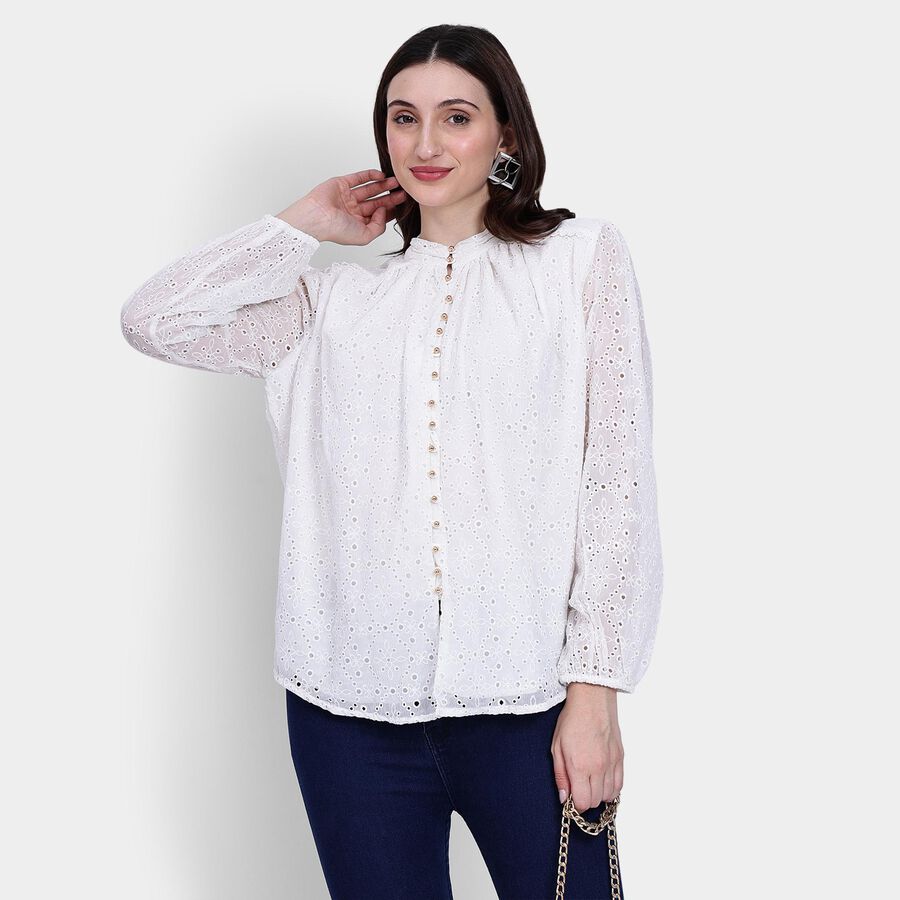 Ladies' Shirt , ऑफ व्हाइट, large image number null