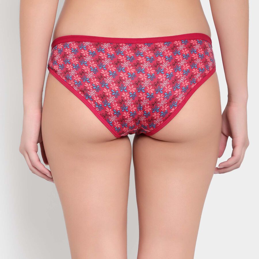 Printed Cotton Panty, Fuchsia, large image number null