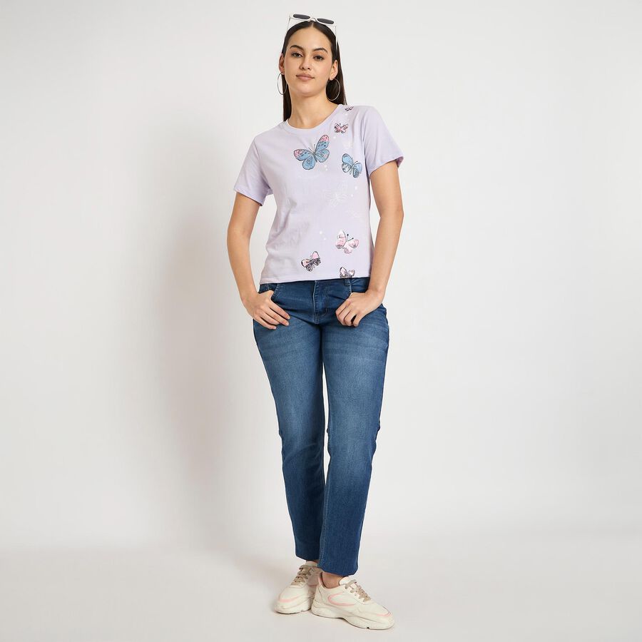 Ladies' Round Neck T-Shirt , Lilac, large image number null