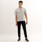 Men's Light Grey Cotton Regular Collar Casual Shirt, Light Grey, small image number null