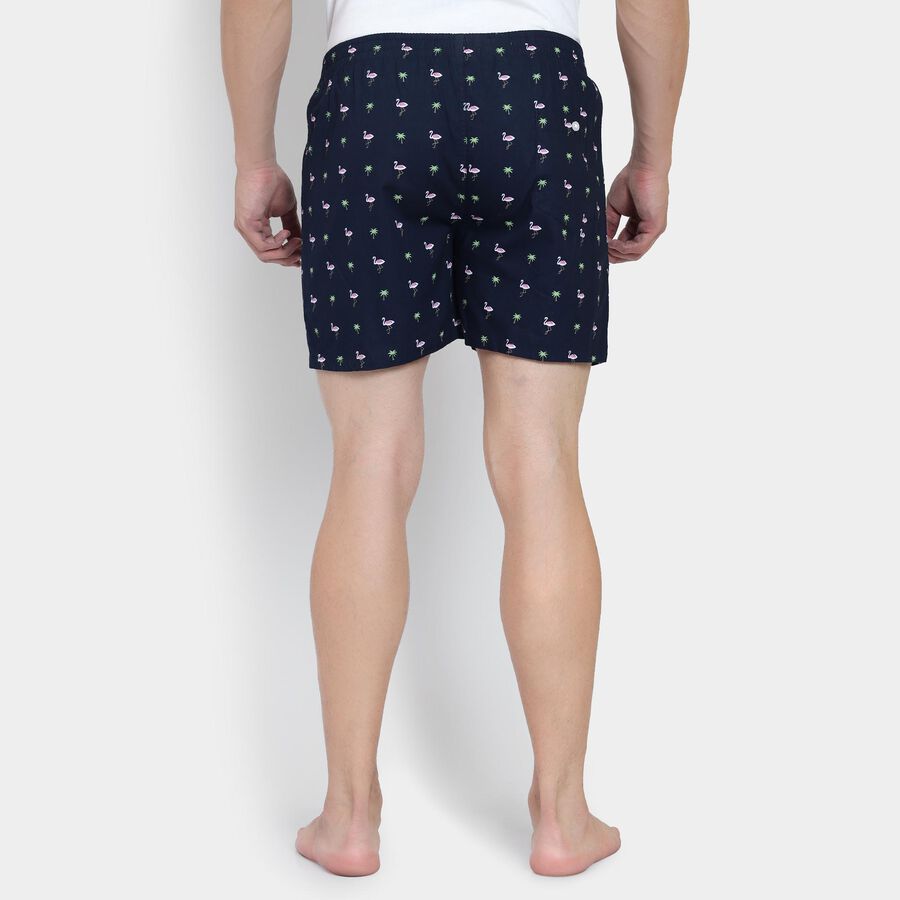 Men's 100% Cotton Boxers , Navy Blue, large