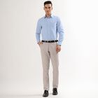 Men's Slim Fit Casual Trousers , Off White, small image number null