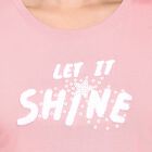 Ladies' Round Neck T-Shirt, Light Pink, small